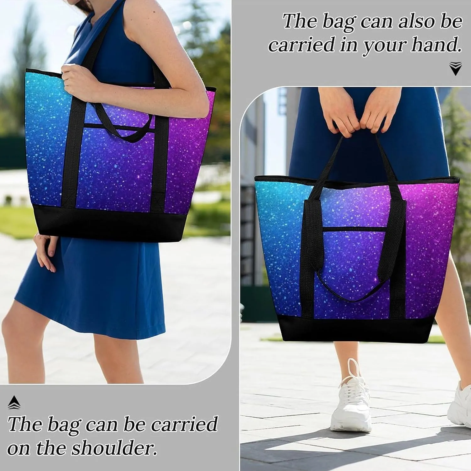 Large Thermal Shopping Tote Bag Travel Friendly Fashion Handbag Commuter Bag