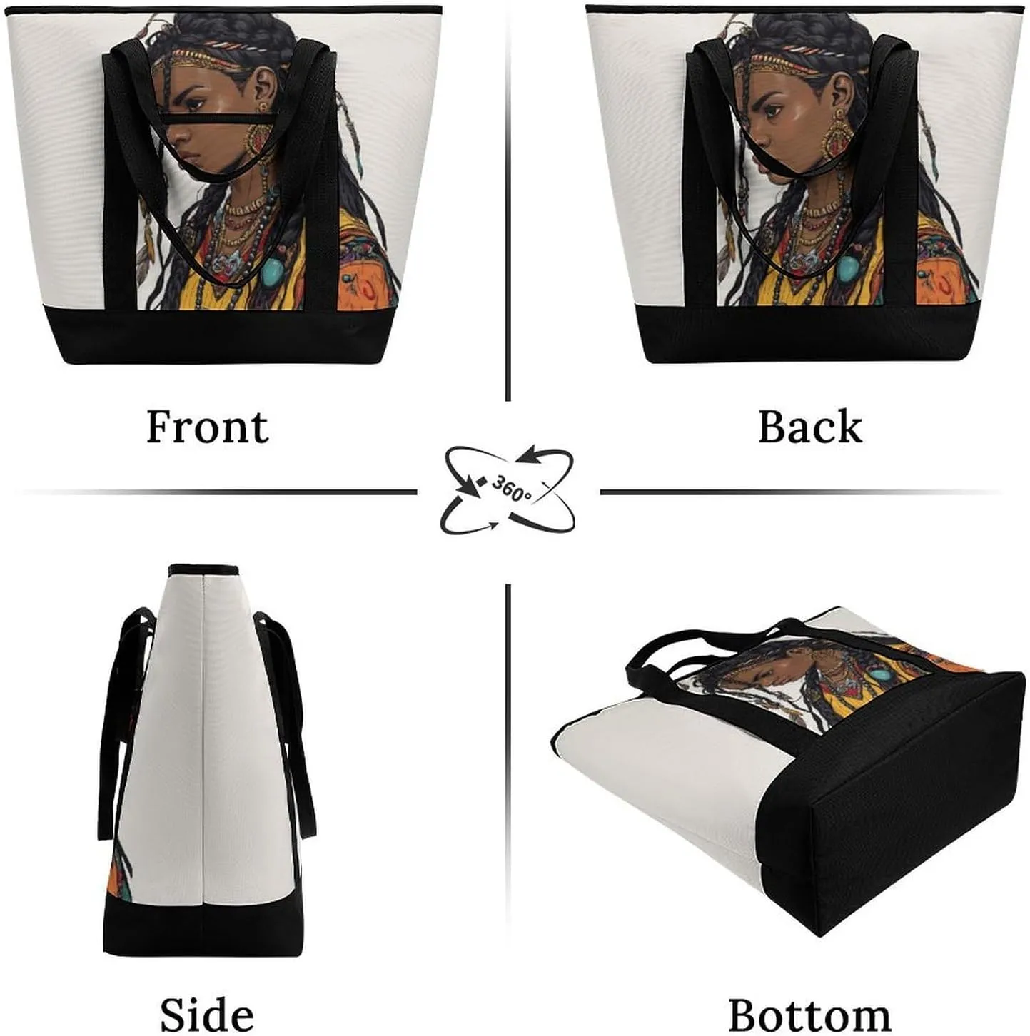Large Thermal Shopping Tote Bag Travel Friendly Fashion Handbag Commuter Bag