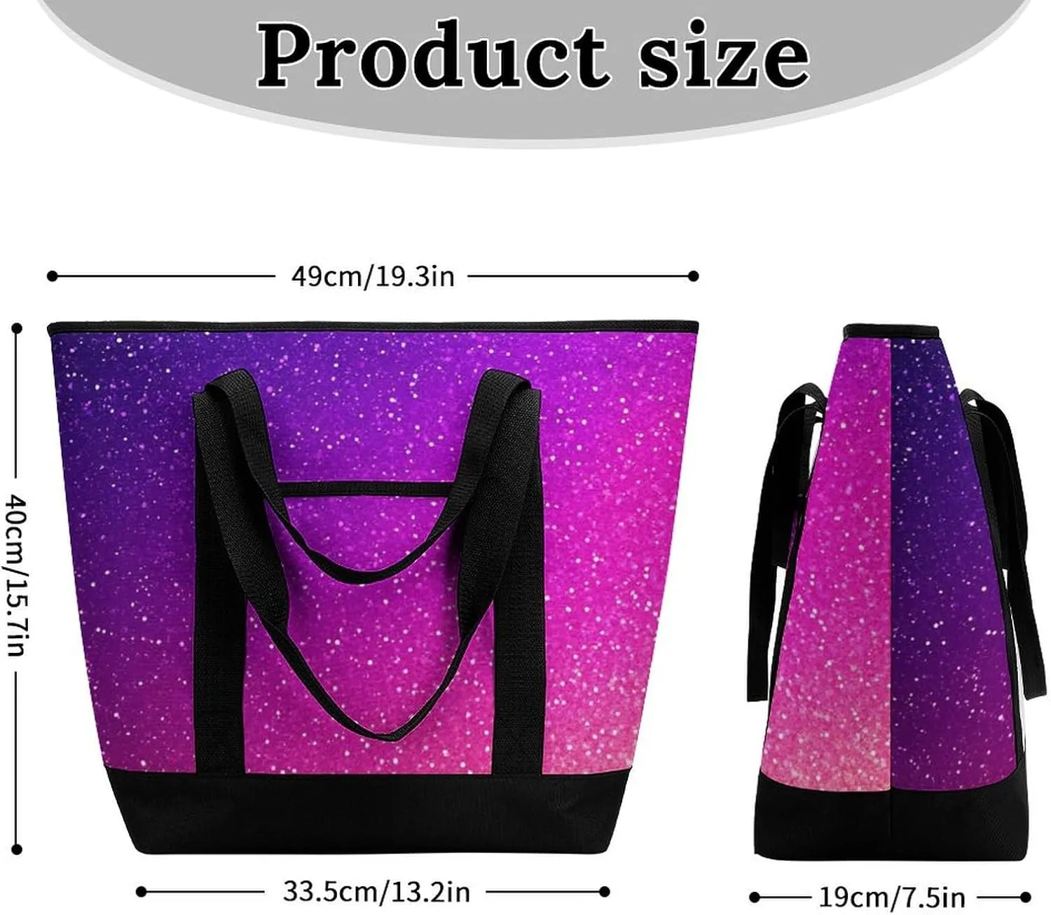 Large Thermal Shopping Tote Bag Travel Friendly Fashion Handbag Commuter Bag