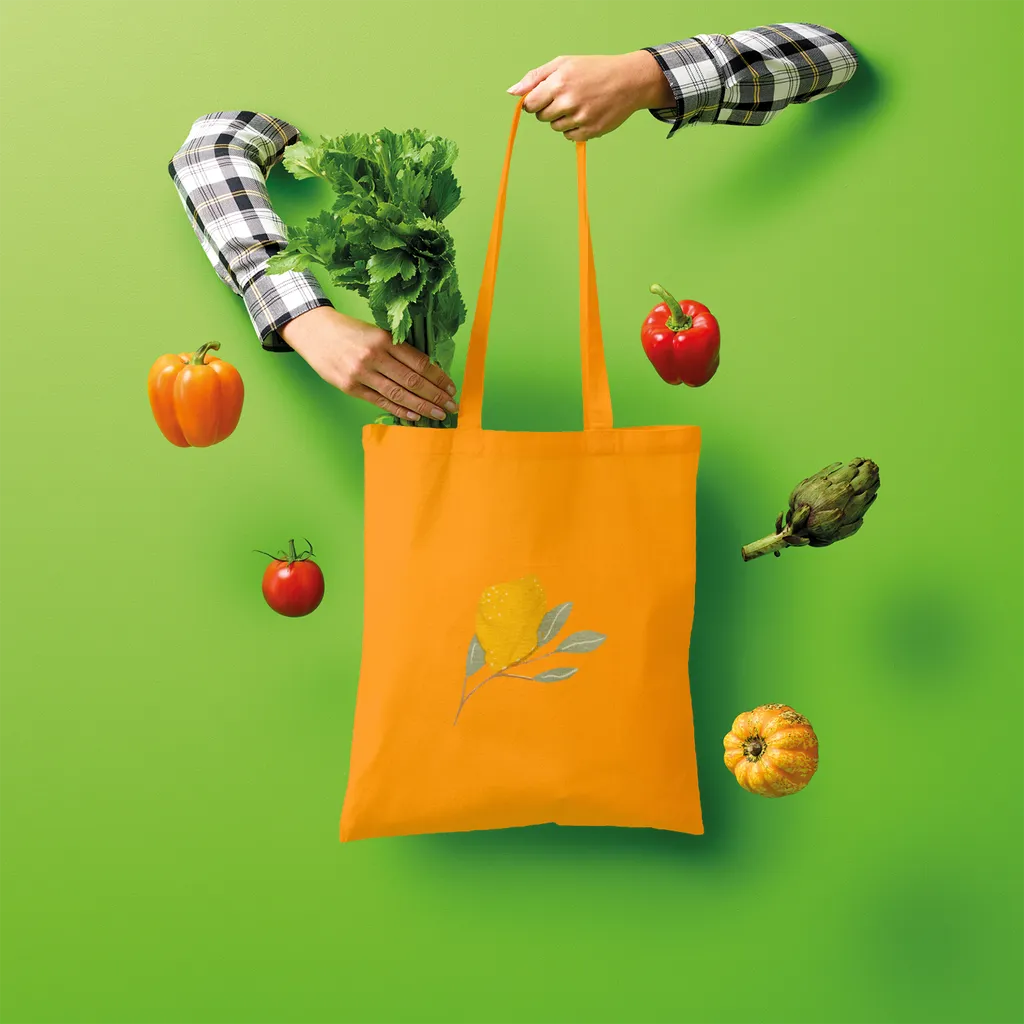 Lemon and Leaves Shopper Tote Bag