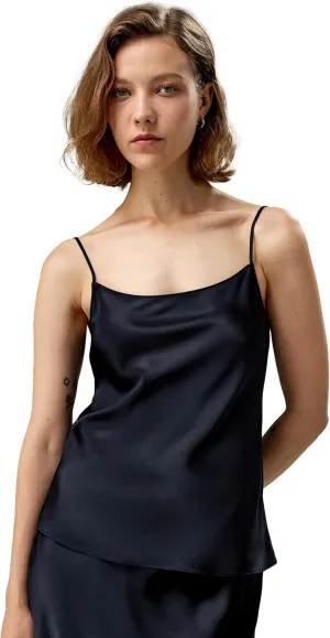 LilySilk Double-Faced Silk Charmeuse Camisole with Adjustable Straps for Women 100% Silk Tank Top Ladies