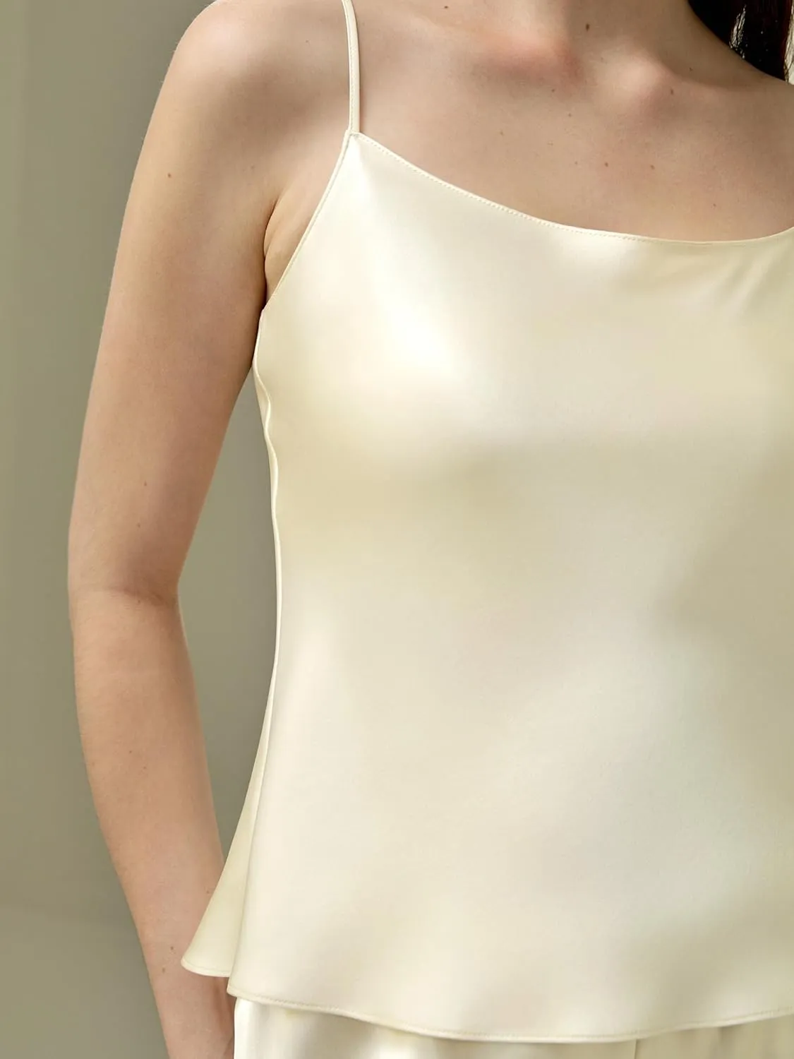 LilySilk Double-Faced Silk Charmeuse Camisole with Adjustable Straps for Women 100% Silk Tank Top Ladies