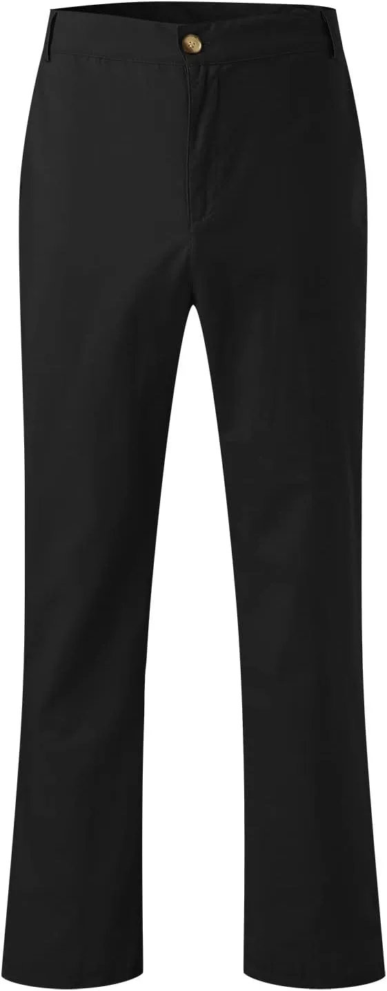Linen Pants for Men Big and Tall Summer Elastic Waist Drawstring Beach Athletic Pants for Workout, Jogging, Running