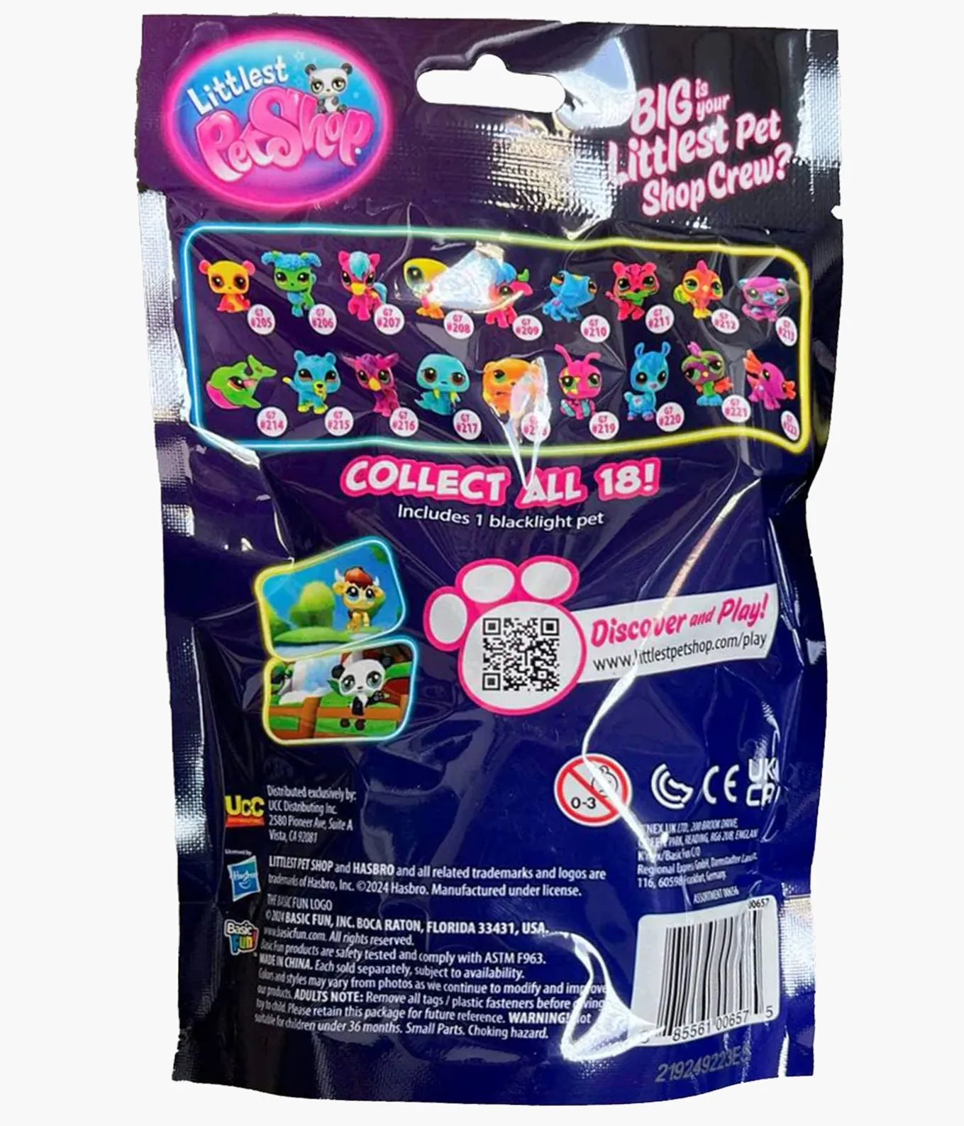 Littlest PetShop Minifigure - Series 1 - Blind Bag (Blacklight)