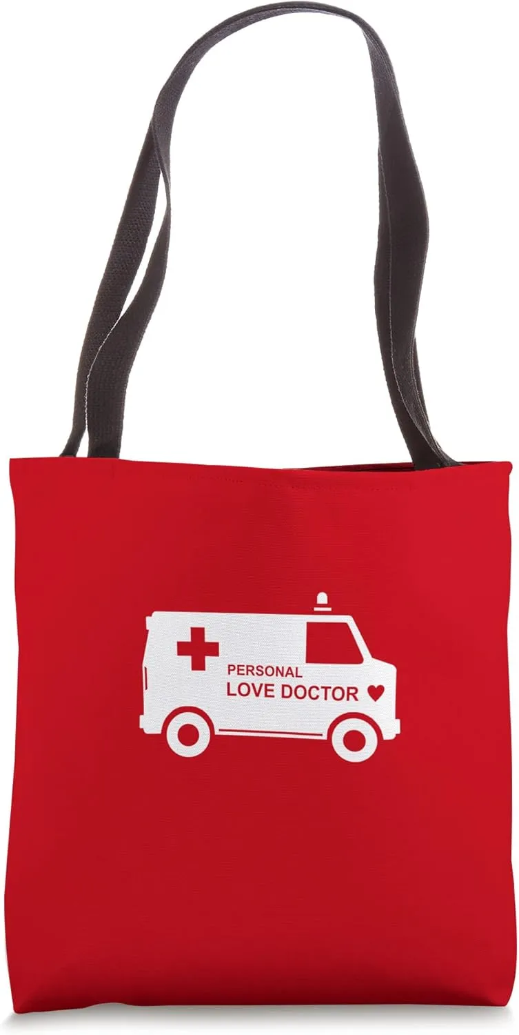 Love doctor ambulance Tote Bag