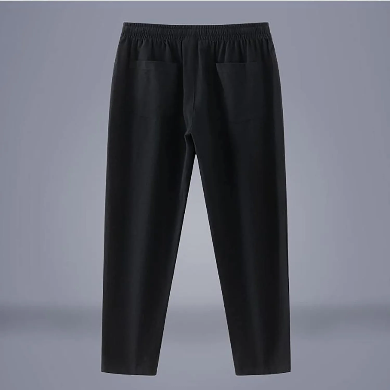 Mens Linen Pants Beach Tall Summer Elastic Waist Drawstring Beach Athletic Pants for Workout, Jogging, Running