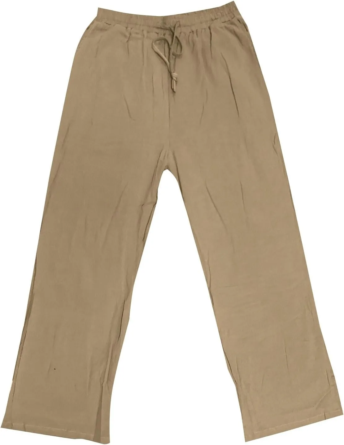 Mens Linen Pants Big and Tall Summer Elastic Waist Drawstring Beach Athletic Pants for Workout, Jogging, Running