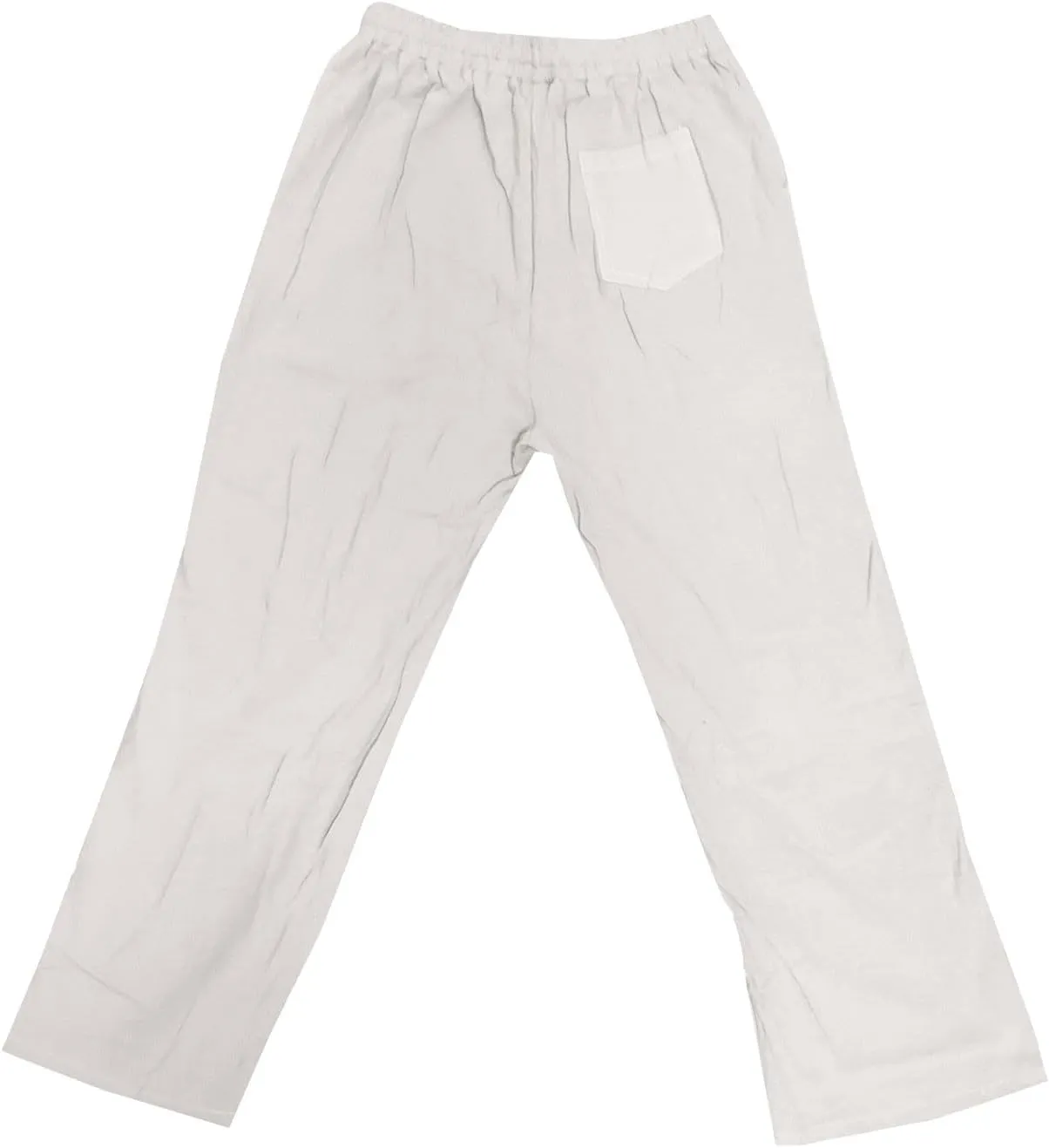 Mens Linen Pants Big and Tall Summer Elastic Waist Drawstring Beach Athletic Pants for Workout, Jogging, Running