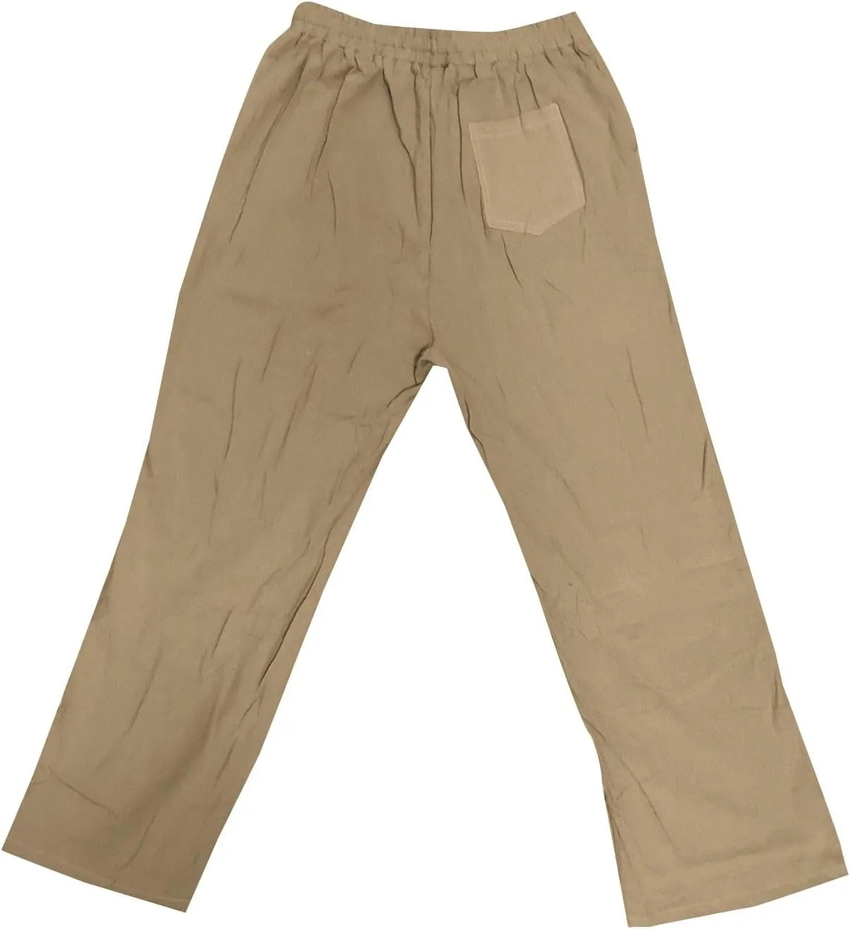 Mens Linen Pants Big and Tall Summer Elastic Waist Drawstring Beach Athletic Pants for Workout, Jogging, Running