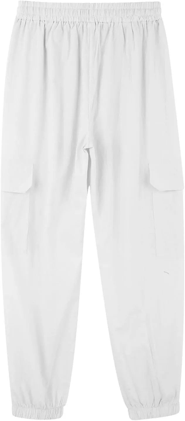 Mens Linen Pants Big Tall Casual Drawstring Elastic Waist Beach Yoga Pants Summer Lightweight Trouser with Pockets