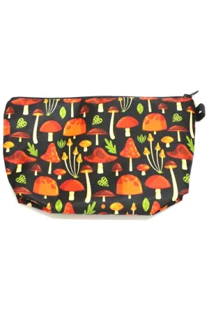 Mushroom Pouch in Black & Orange