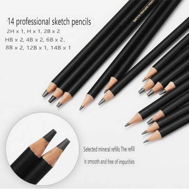 NYONI 29 قطعة رسم فني رسم بما في ذلك . NYONI 29 Pieces Art Sketching Drawing Set Including