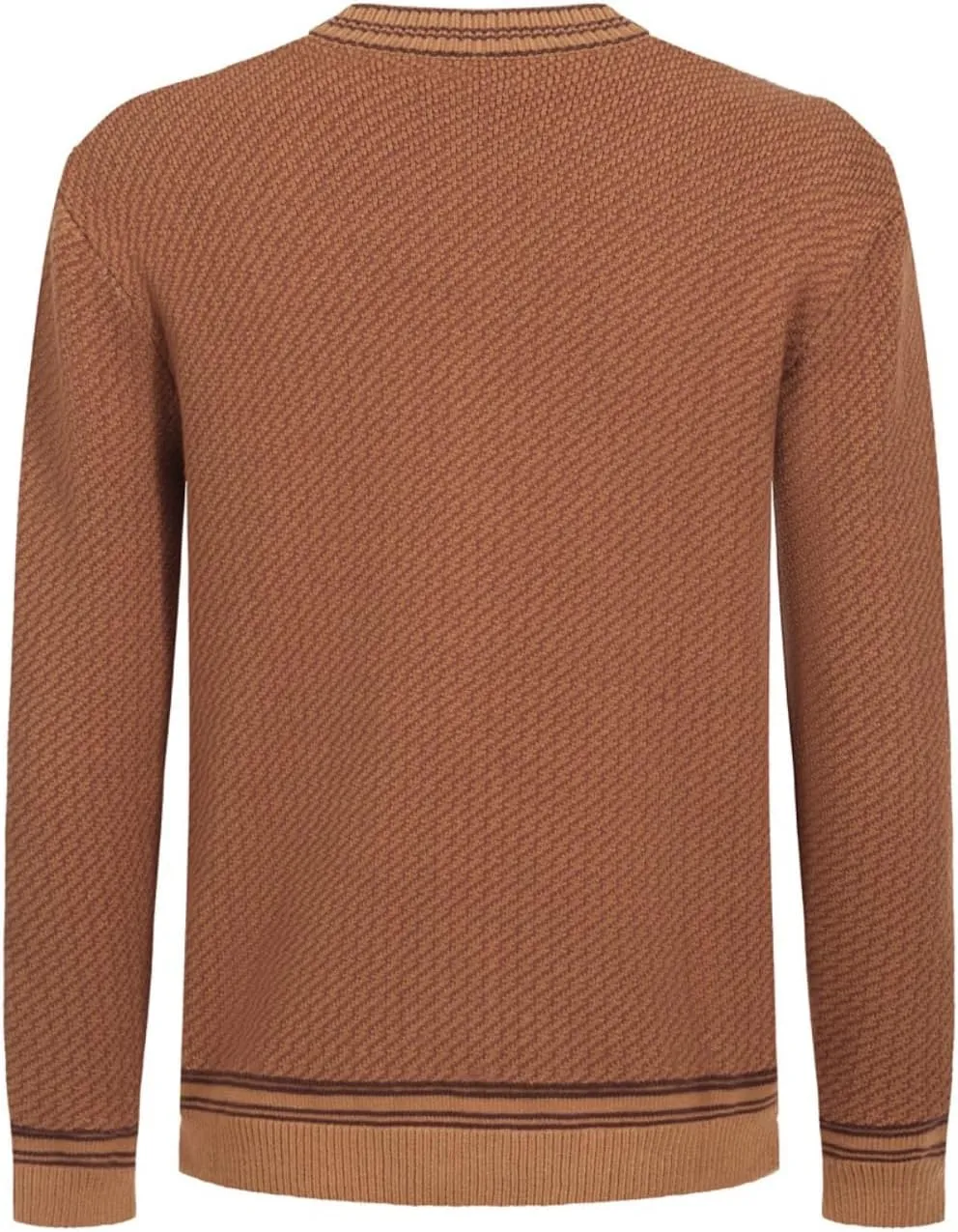 OXKNIT Men's Retro Brown Knitted Cardigan Sweater, 1960s Mod Style Long Sleeve Vintage Casual Tops