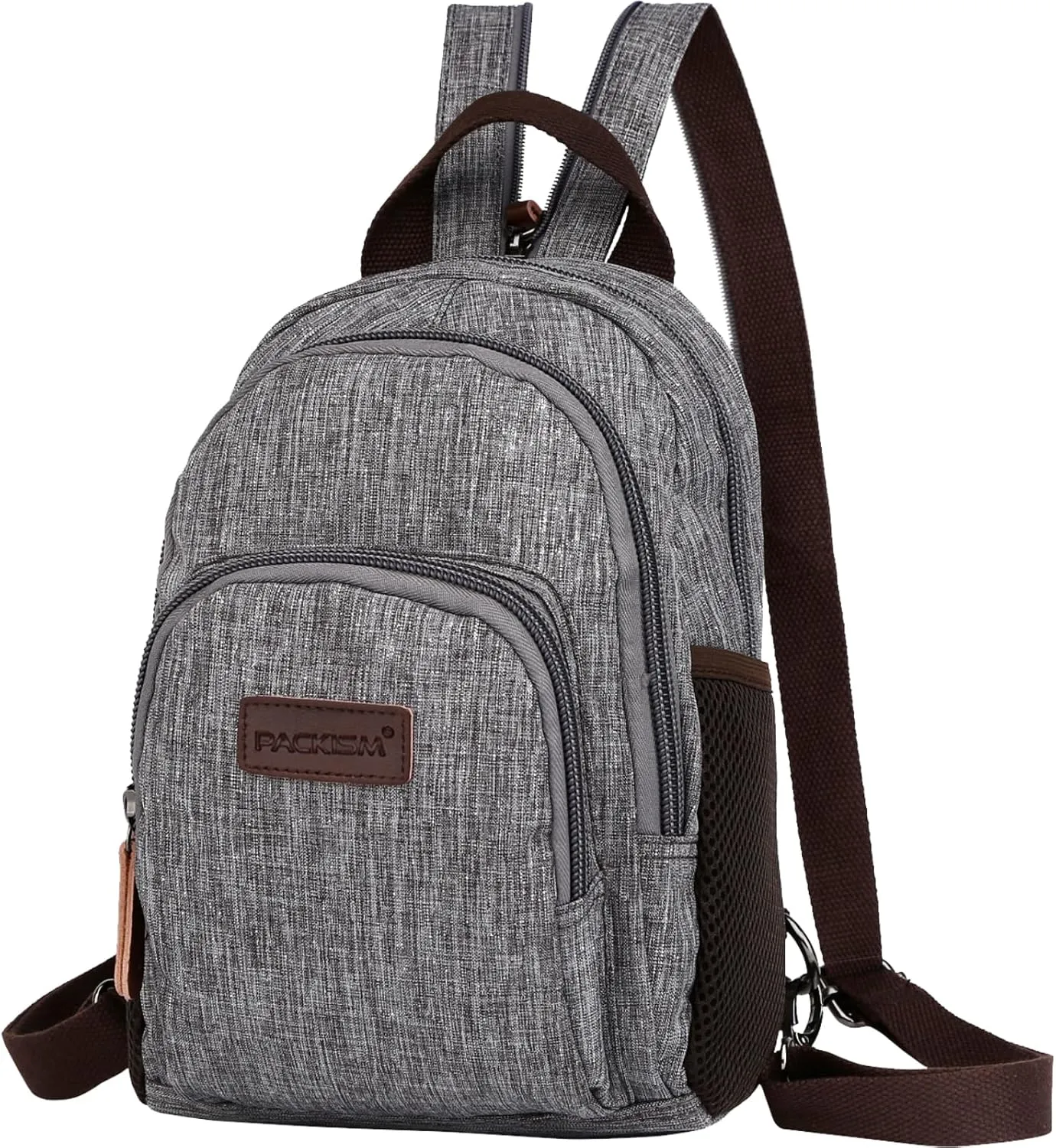 PACKISM Small Backpack Purse for Women - Convertible Sling Bag Multiple Compartment Pockets Adjustable Straps Mini Backpack