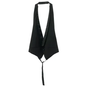 PINSTRIPE VEST / BLACK