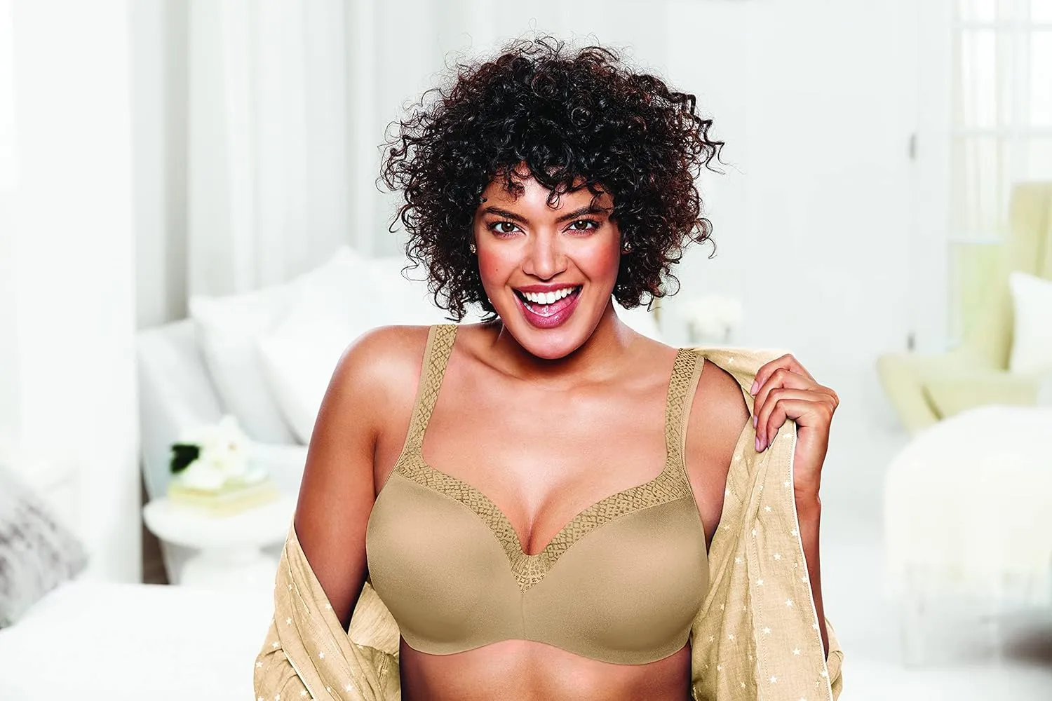 Playtex Women's Secrets Underwire Bra 4823, Full Coverage Balconette T-Shirt Bra for Full Figures