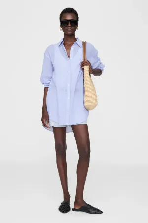 Plaza Shirt Blue And White Mini Stripe