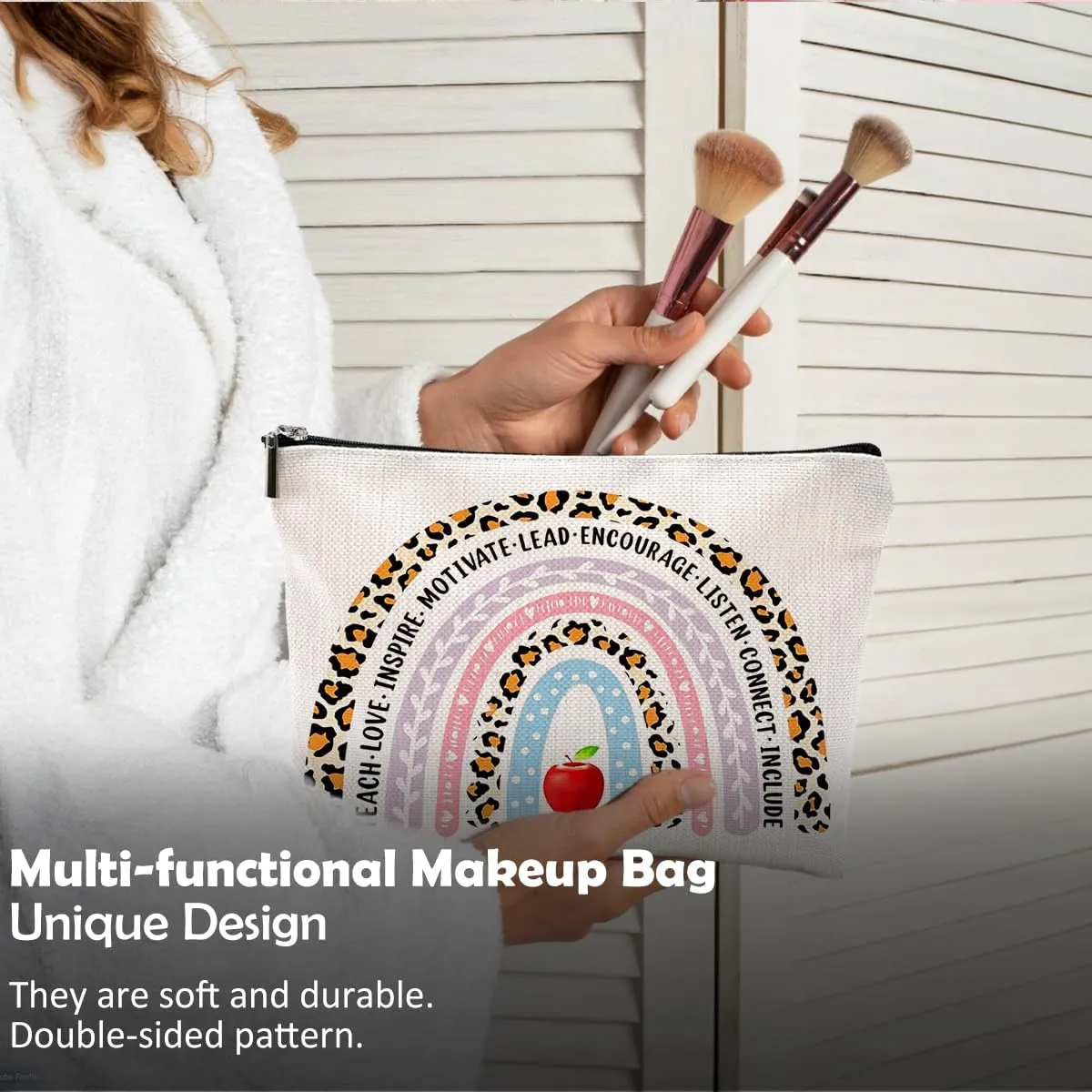 Rainbow Teacher Makeup Bag - Best Appreciation Gifts for Teachers
