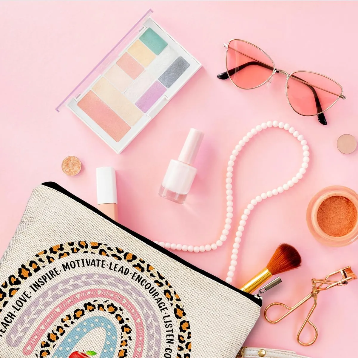 Rainbow Teacher Makeup Bag - Best Appreciation Gifts for Teachers