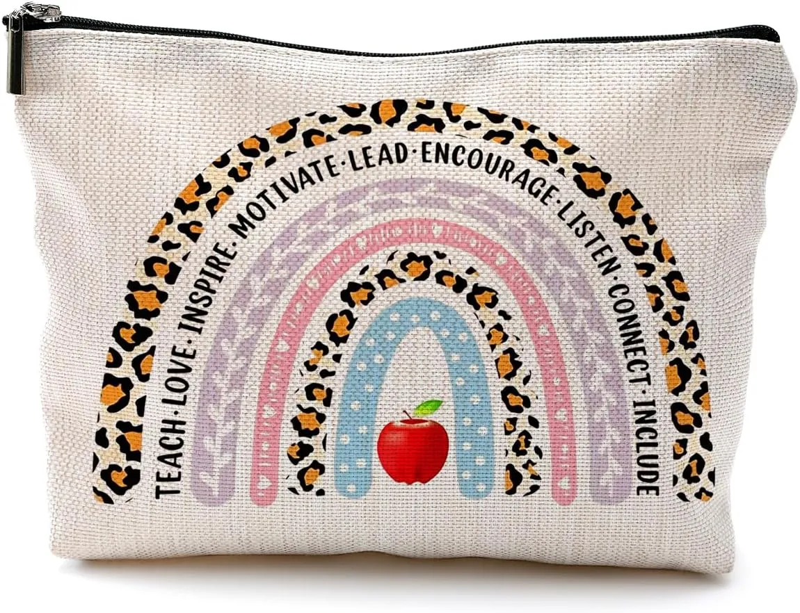 Rainbow Teacher Makeup Bag - Best Appreciation Gifts for Teachers