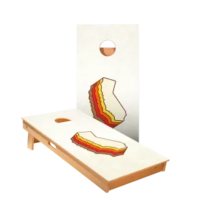 Retro California Star Cornhole Boards