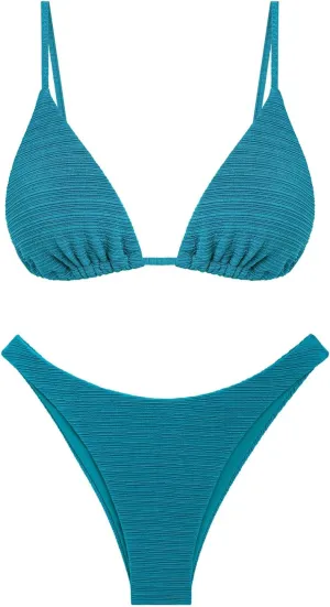 seamoly Womens Bikini Sets Two Piece Swimsuit Fruit Cherry Print Triangle Cheeky Bikini Set