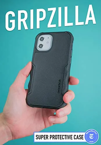 Smartish iPhone 12 Mini Armor Case - Gripzilla [Rugged   Protective] Slim Tough Grip Cover - Black Tie Affair