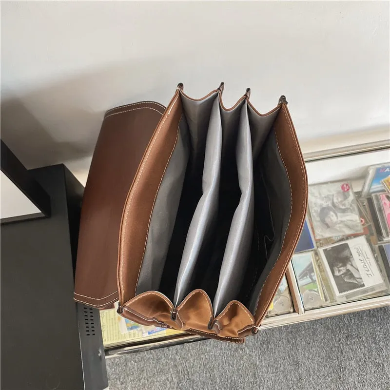 Sohiwoo Retro Pu Leather Backpack