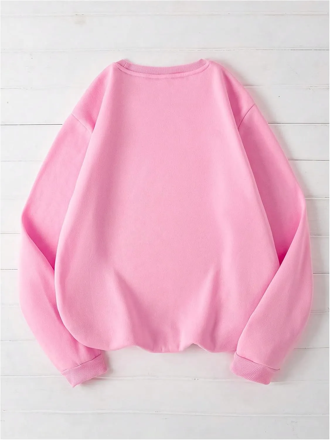 SOLY HUX Women's Crewneck Graphic Sweatshirts Long Sleeve Oversized Loose Fit Shirts Drop Shoulder Pullover Casual Tops