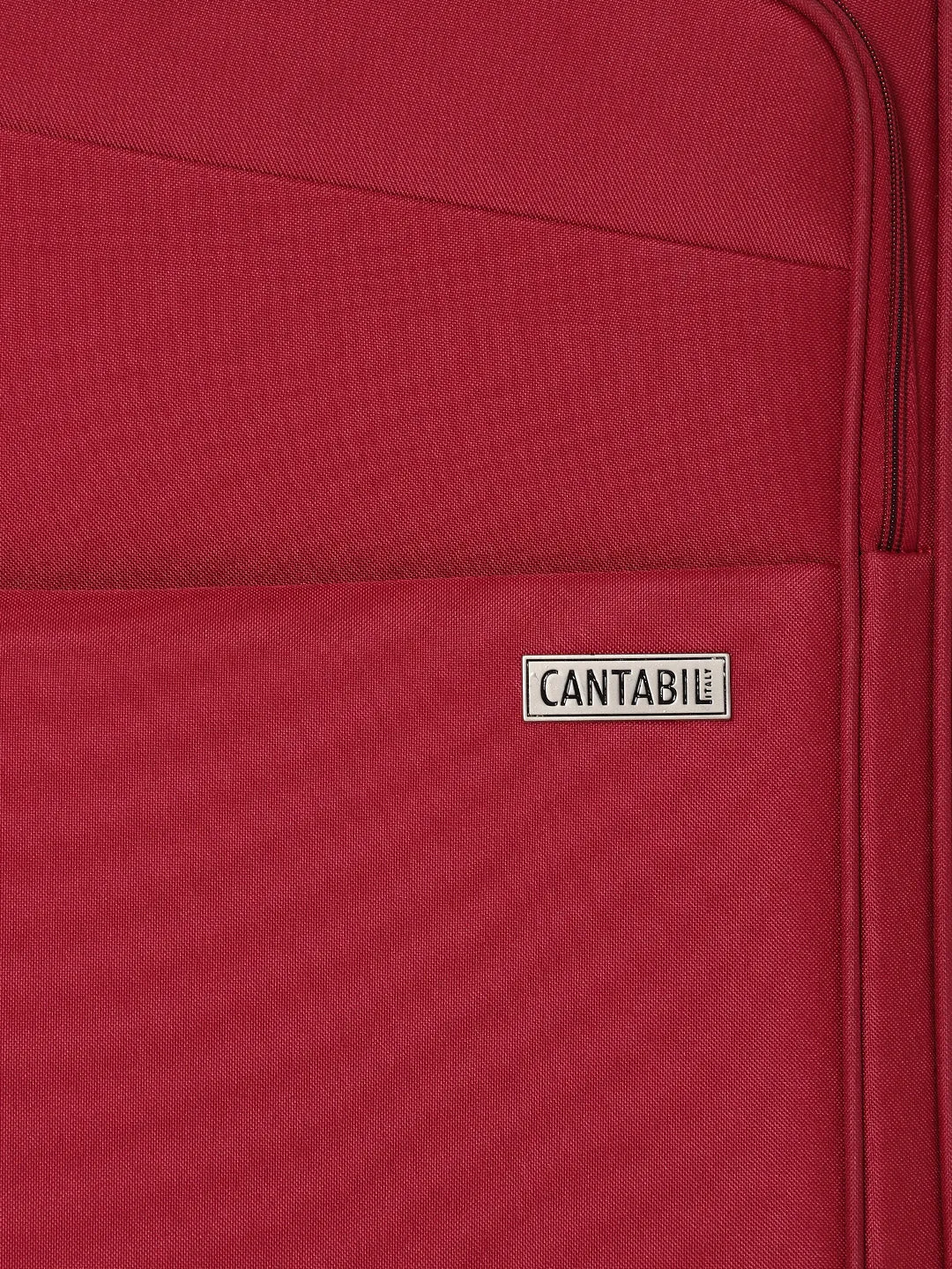 Unisex Red Fashion Soft Luggage Trolley Bag