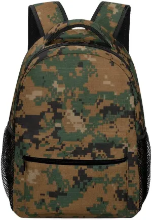 US Marine Force Backpack Marpat Camouflage Large computer Bags with Chest Strap,Lightweight Casual Daypack for Women Men Hiking Travel Work and Business 16 Inch