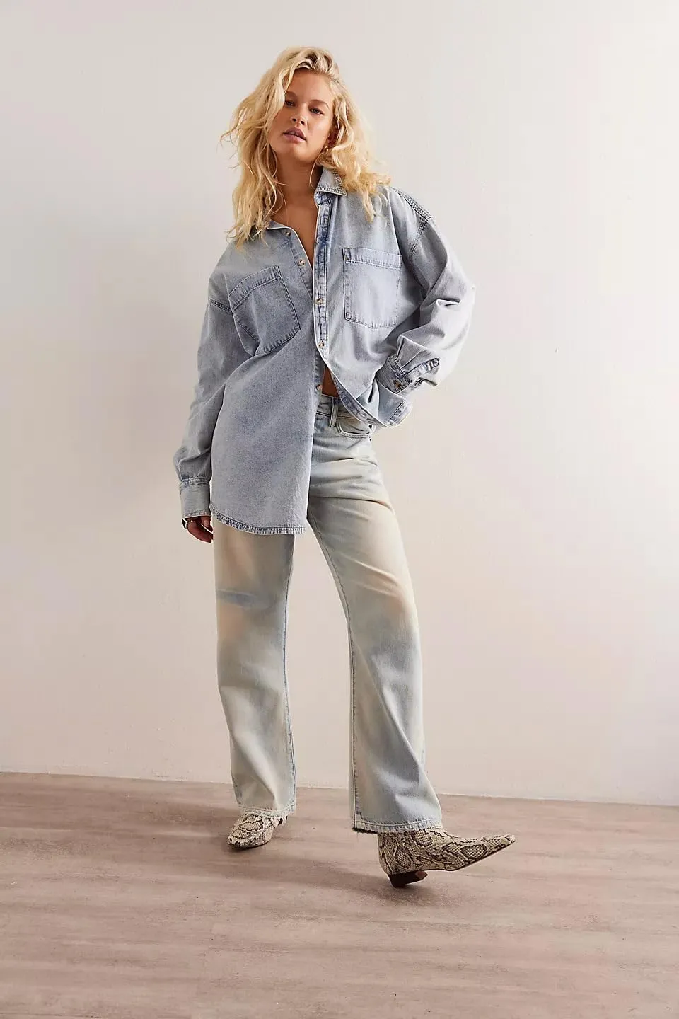 utcoco Womens Denim Shirt Jacket Retro Long Sleeve Button Down Blouse 2024 Casual Tops