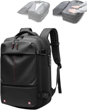 Vacpack Backpack Vac Pack Backpack 60l Expandable Backpack with Vacuum Compression Vacpack Go Travel Vacuum Backpack(Black)