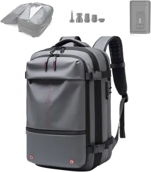 Vacpack Backpack Vac Pack Backpack 60l Expandable Backpack with Vacuum Compression Vacpack Go Travel Vacuum Backpack(Gray Vacuum)