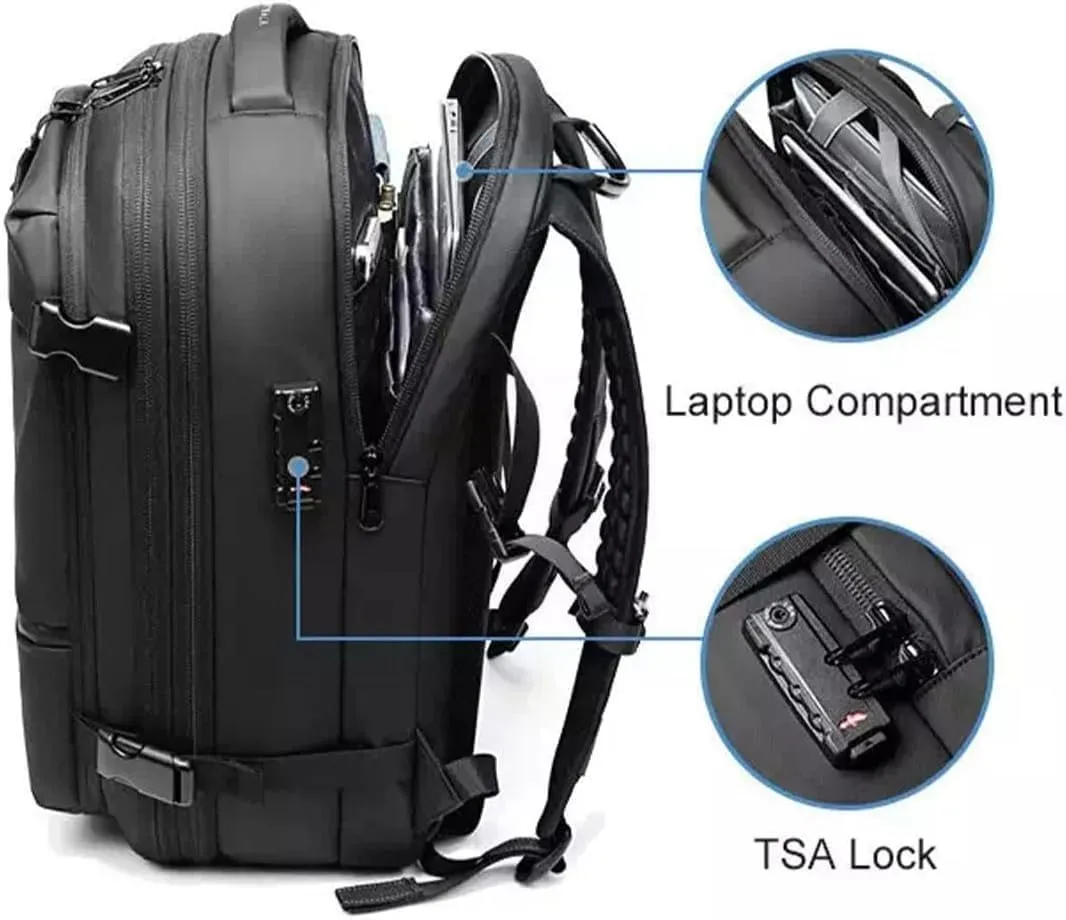 Vacpack Backpack Vac Pack Backpack 60l Expandable Backpack with Vacuum Compression Vacpack Go Travel Vacuum Backpack(Gris)