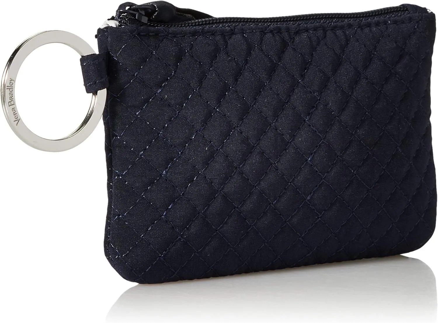Vera Bradley Women's Microfiber Zip ID Case Wallet, Solid Navy, One Size
