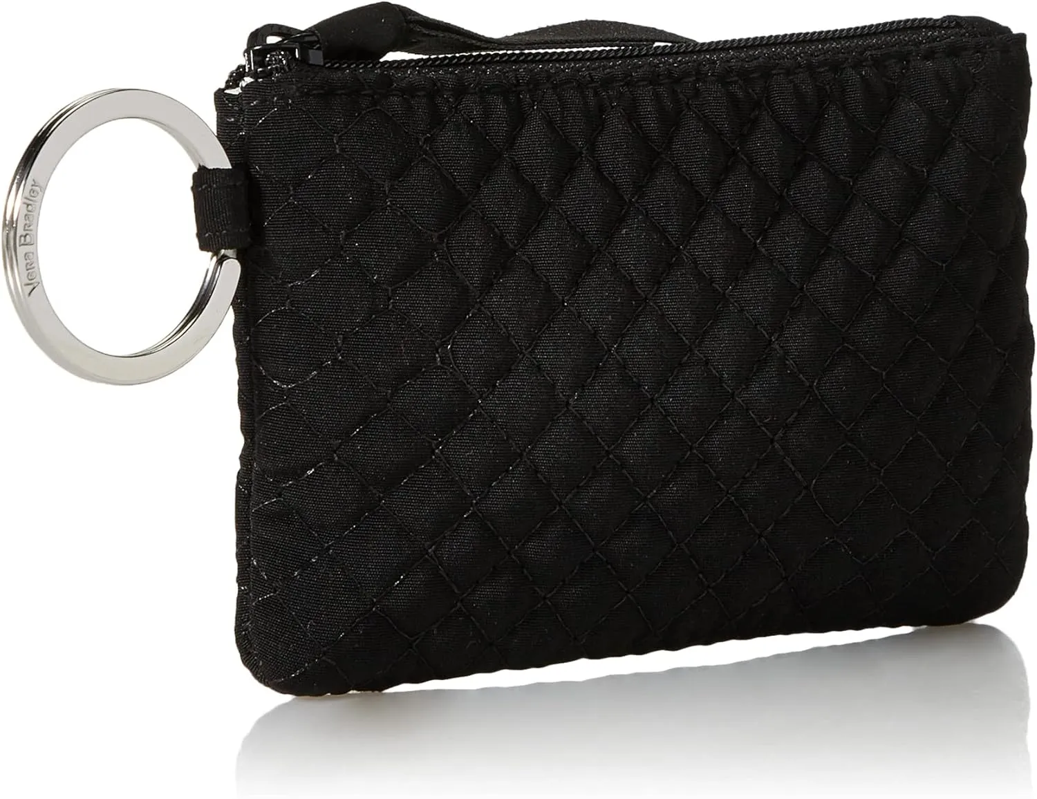 Vera Bradley Women's Microfiber Zip ID Case Wallet, True Black, One Size