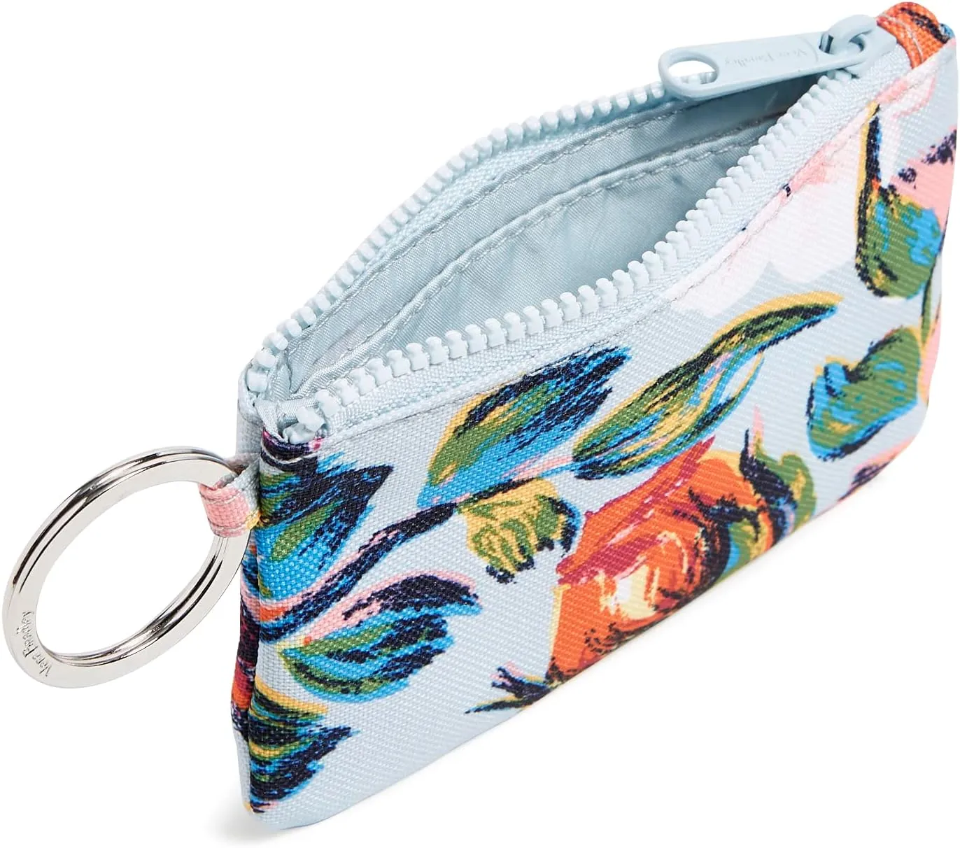 Vera Bradley Women's Recycled Lighten Up Reactive Zip ID Case and Lanyard Combo, Sea Air Floral, One Size
