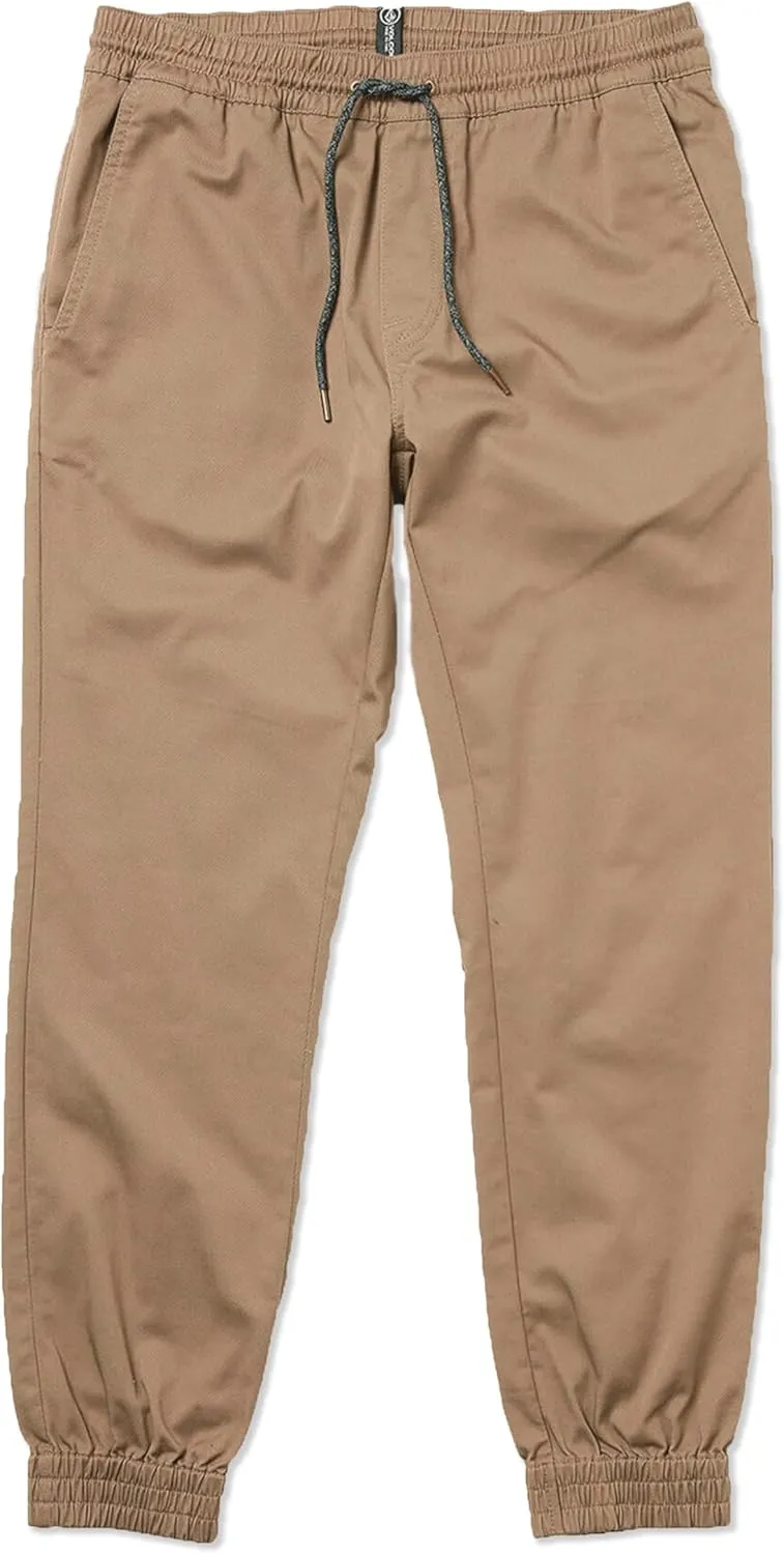 Volcom Men's Frickin Slim Jogger Pant Khaki
