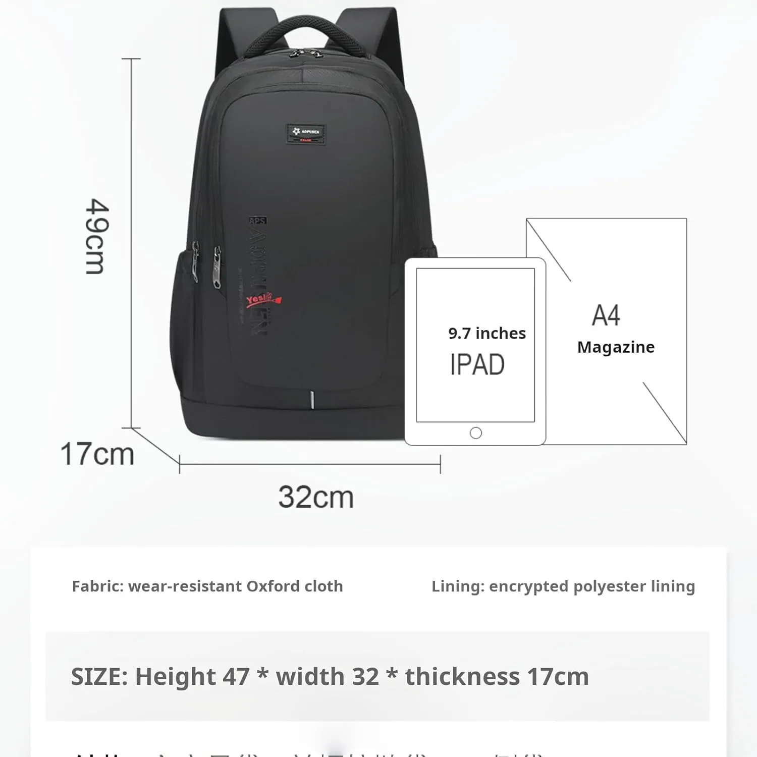 Water Resistant Laptop Backpack for Men and Women, Lightweight Casual Daypack with Multiple Compartments for Commuting, Travel, or Daily Use (Grey)