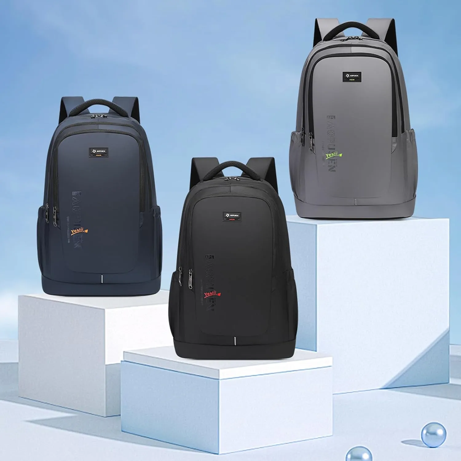 Water Resistant Laptop Backpack for Men and Women, Lightweight Casual Daypack with Multiple Compartments for Commuting, Travel, or Daily Use