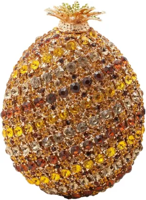 Women Diamond Pineapple Evening Bag Dazzle Fruit Shaped Rhinestone Clutch Novelty Crystal Handbag for Party Prom