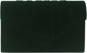 Women Pleated Evening Bag Velvet Suede Envelope Clutch Purse Party Prom Handbag,