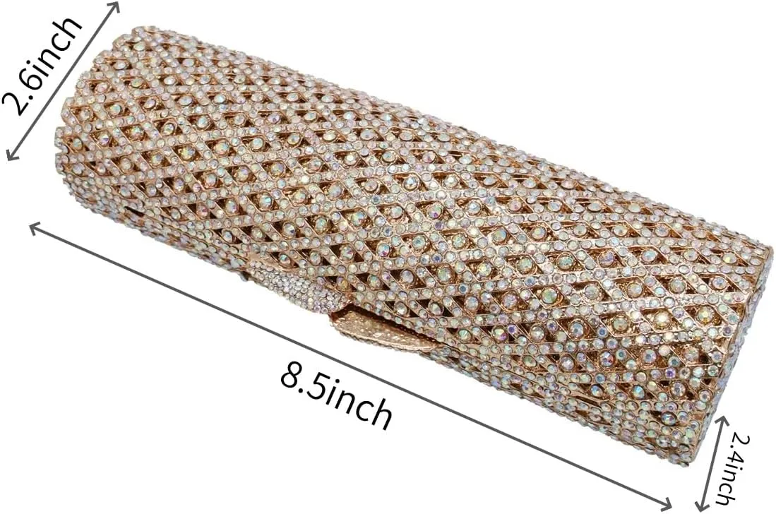 Women Rhinestone Sparkly Crystal Clutch Purse Evening Bag Luxury Glitter Shoulder Purse for Cocktail Club Prom