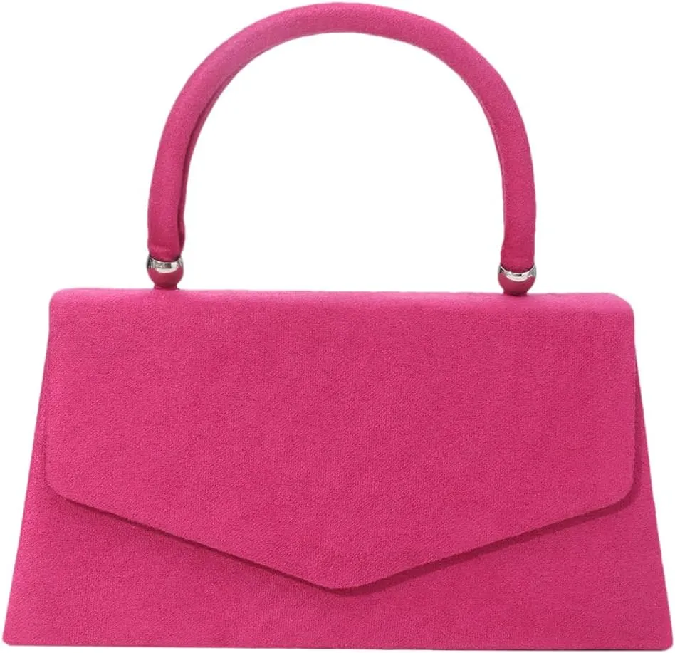 Women Suede Evening Bag Wedding Purse Cocktail Prom Handbag Formal Party Shoulder Bag