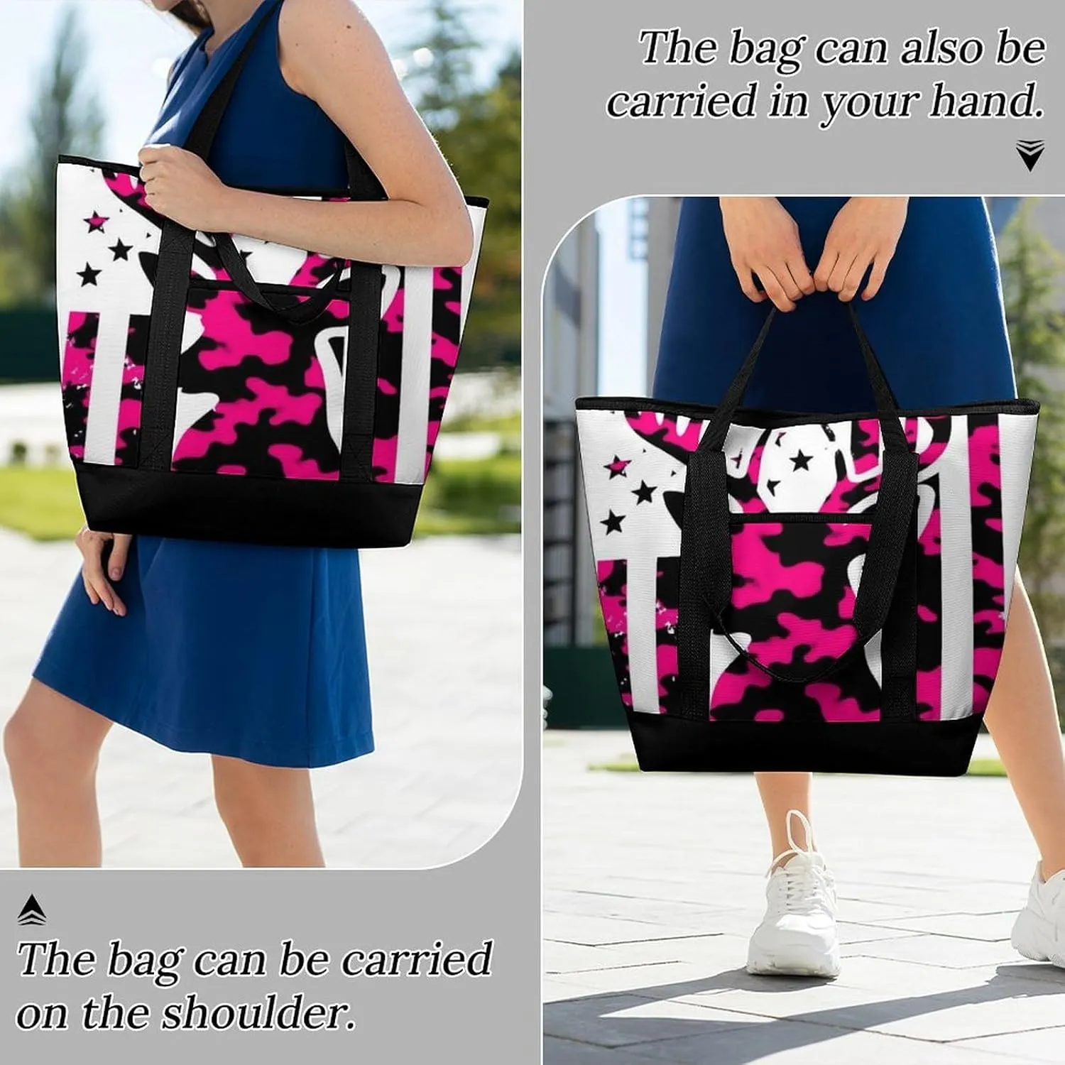 Women's Oversized Thermal Tote Bag Insulated One Shoulder Shopping Carrier