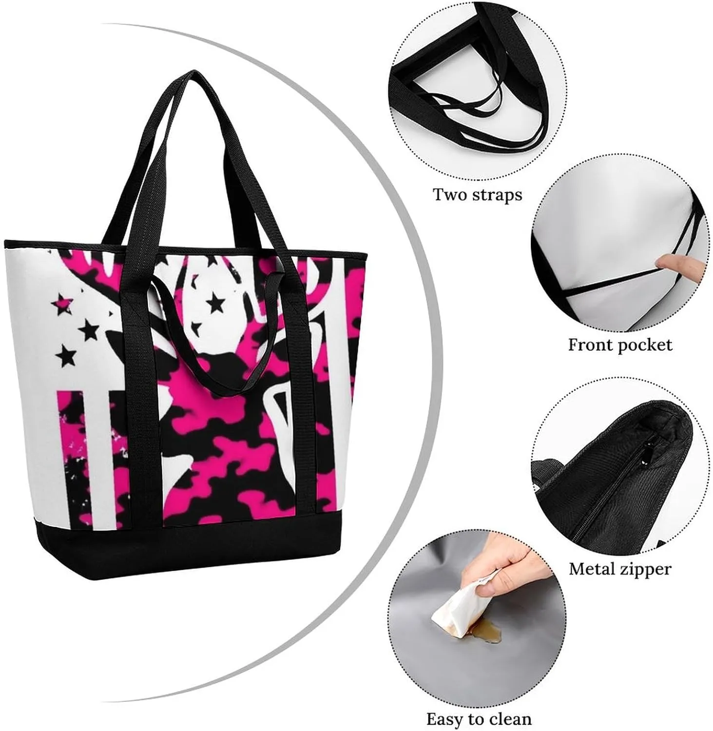 Women's Oversized Thermal Tote Bag Insulated One Shoulder Shopping Carrier