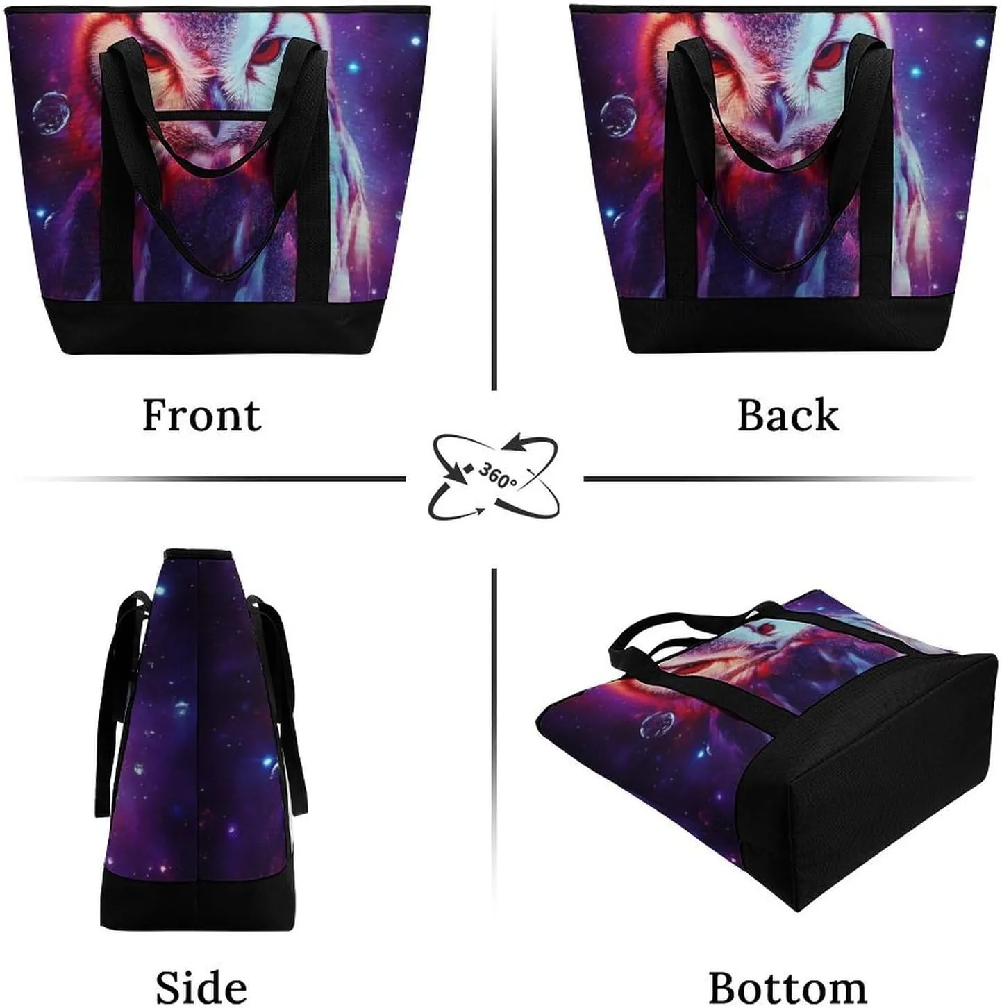 Women's Oversized Thermal Tote Bag Insulated One Shoulder Shopping Carrier