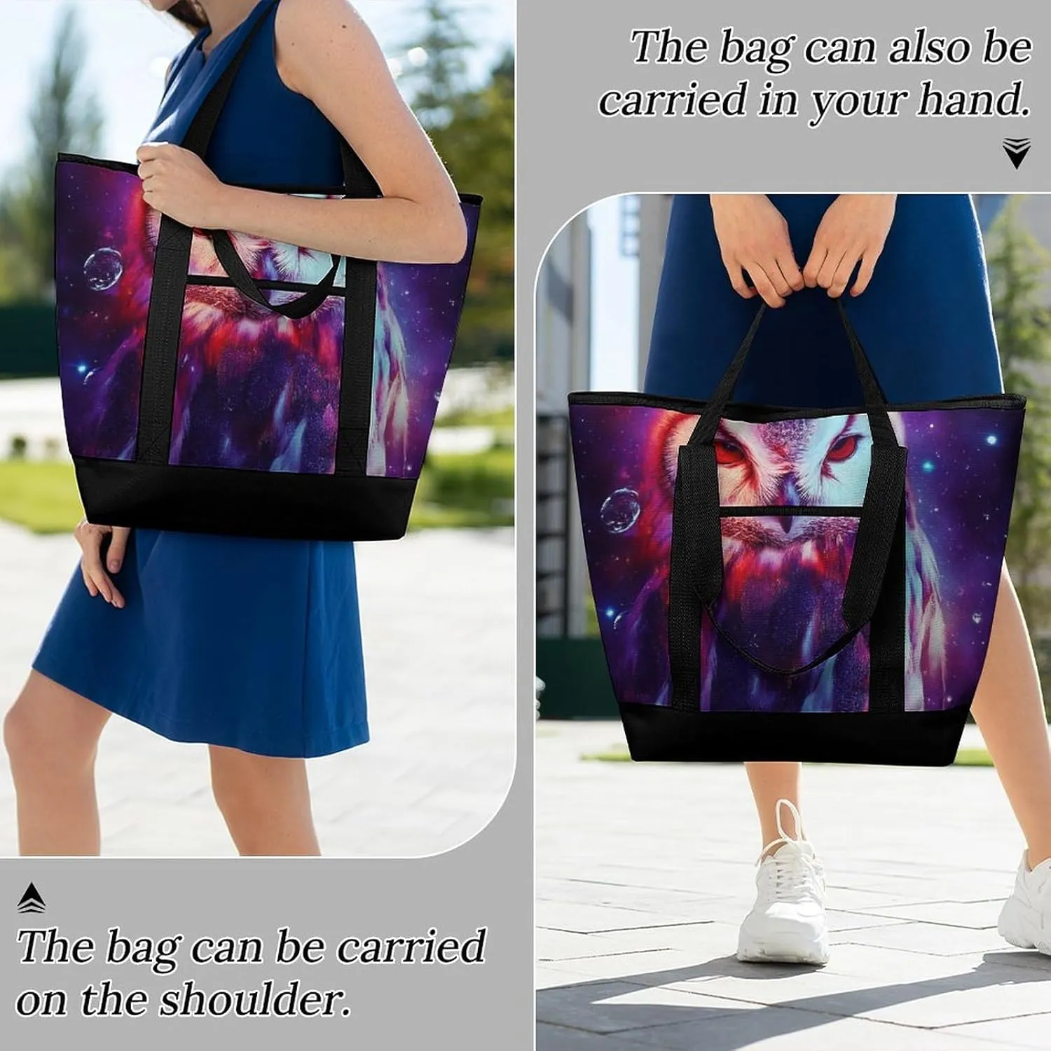 Women's Oversized Thermal Tote Bag Insulated One Shoulder Shopping Carrier