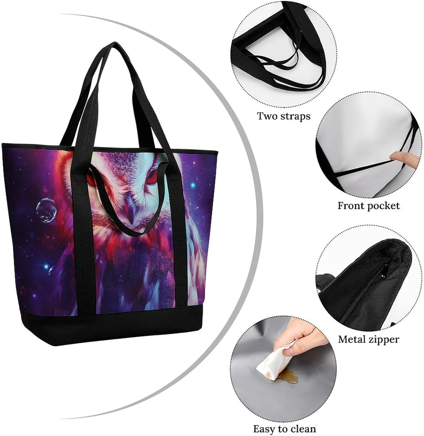 Women's Oversized Thermal Tote Bag Insulated One Shoulder Shopping Carrier